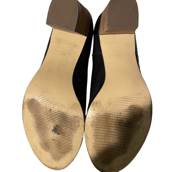 Steve Madden Black Leather Nello Peep Toe Bootie Sz 10 - Picture 8 of 8